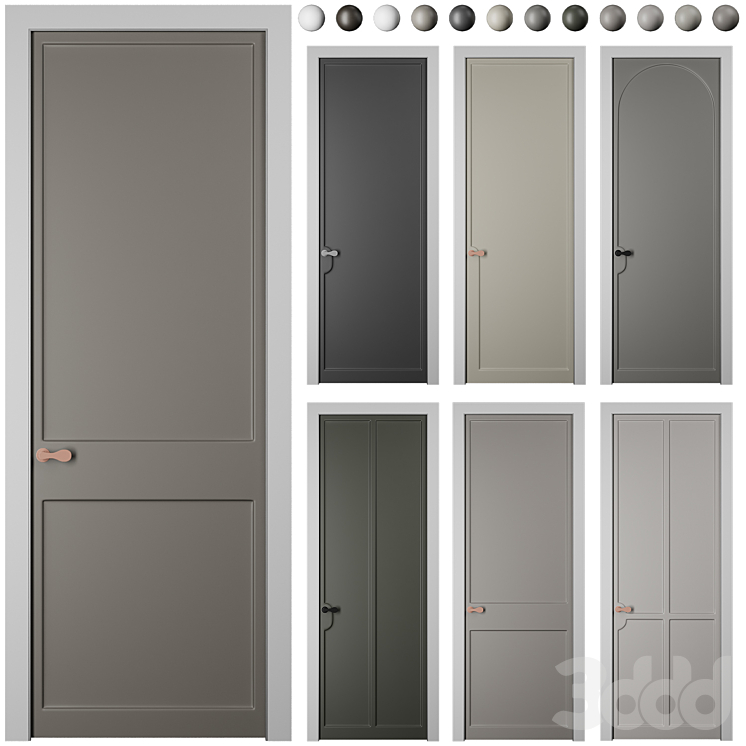 Межкомнатная дверь SOFTFORM с наличником 70 мм "Волховец" - Двери - 3D ...