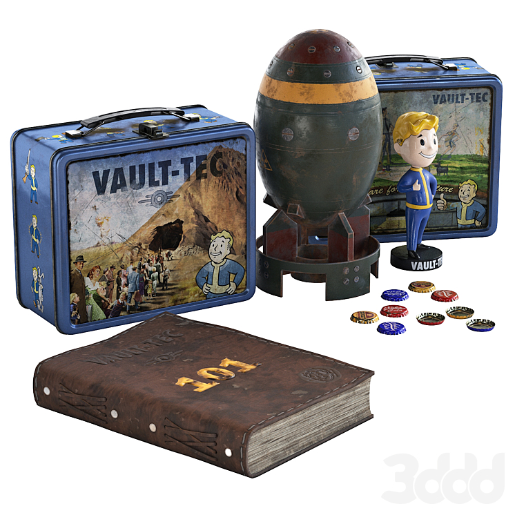 Fallout Shelter Geek Set - Декоративный набор - 3D модель