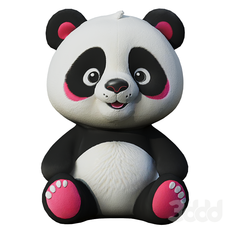 Фигурка панды - Скульптуры - 3D модель
