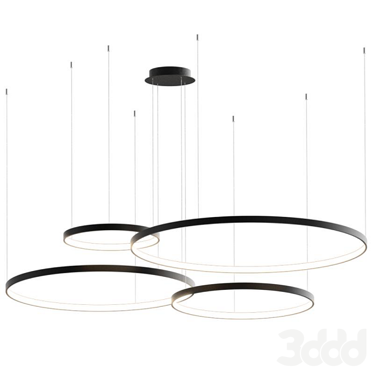 Подвесная светодиодная люстра Ring Horizontal кольца свет внутрь ...