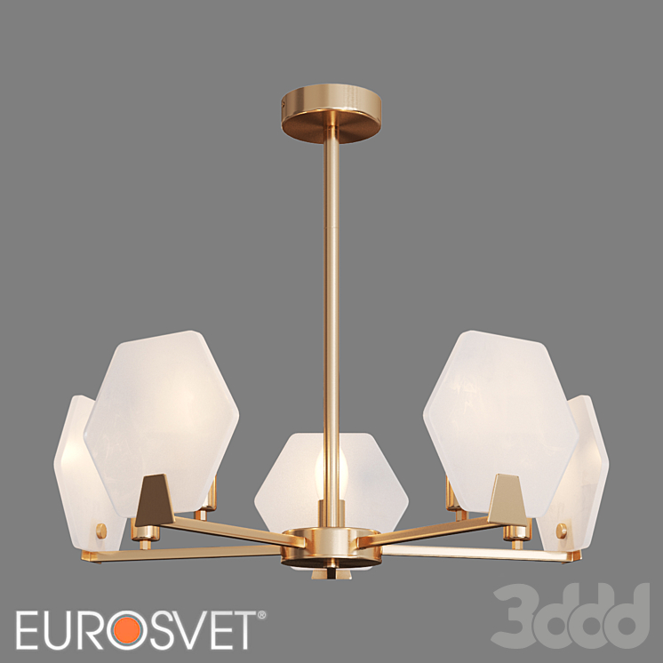 ОМ Потолочный светильник с мраморным рассеивателем Eurosvet 60158/5 ...