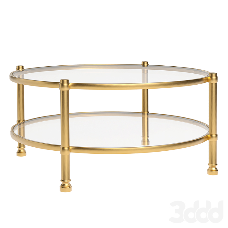 Everson Round Glass Coffee Table Столы 3D модель