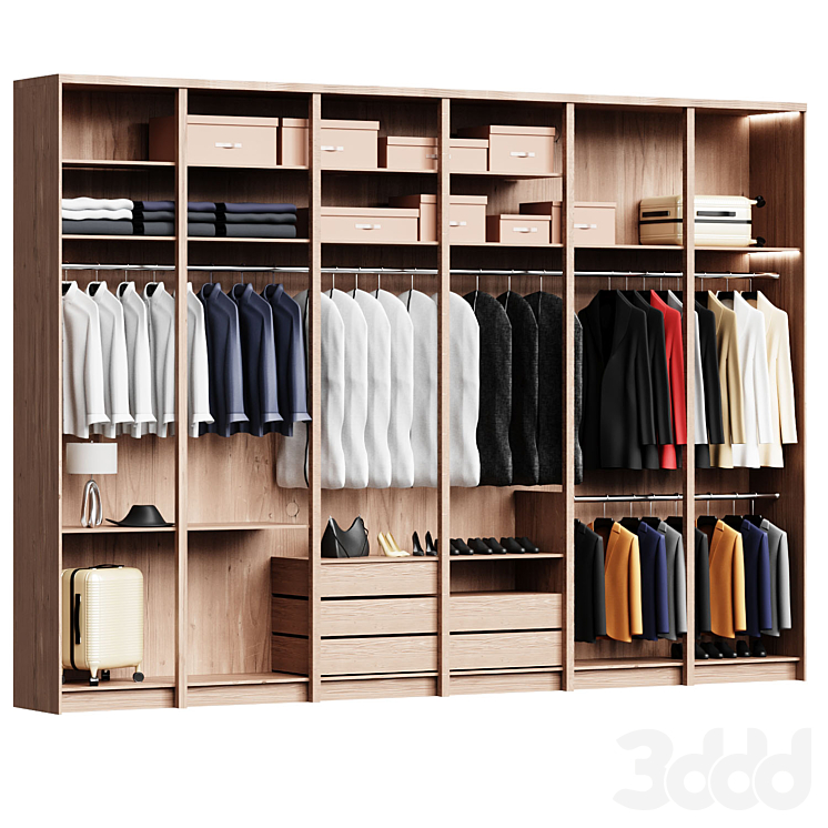 Basic wardrobe 02 - Шкафы - 3D модель