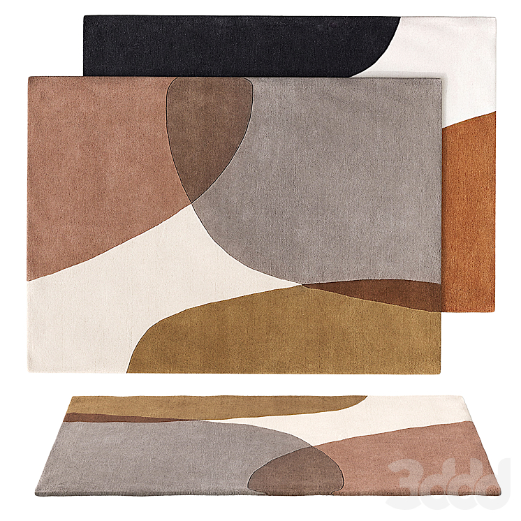 Signatures Urbana Graphic Colourful Wool Rugs - Ковры - 3D модель