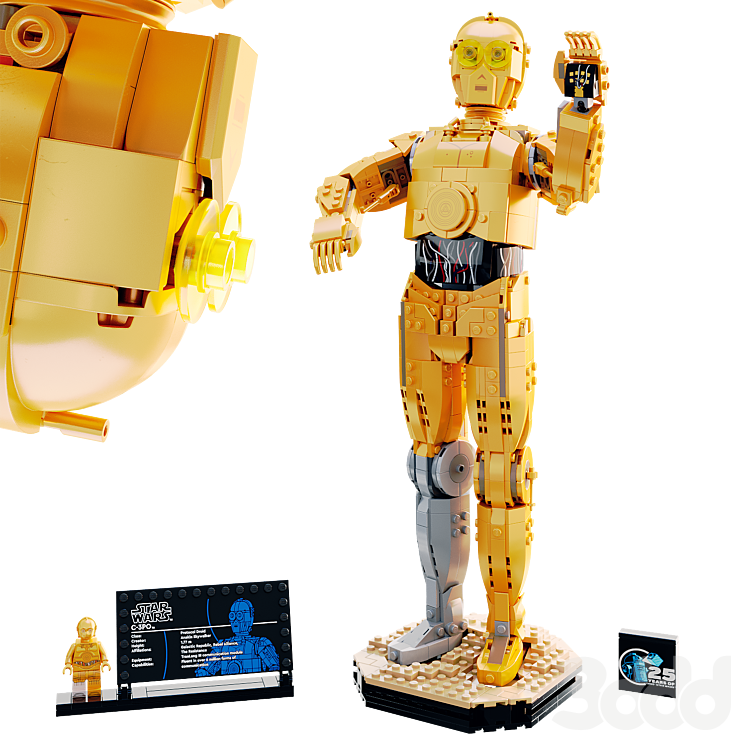 Lego Star Wars | C-3PO 75398 - Игрушки - 3D модель