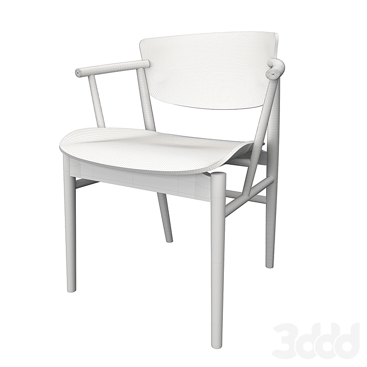 N01 Chair By Fritz Hansen Стулья 3D модель