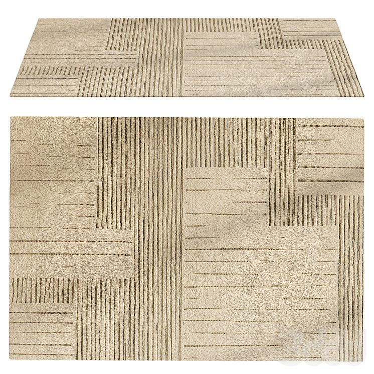 Minimalist Beige Rug - Ковры - 3D модель