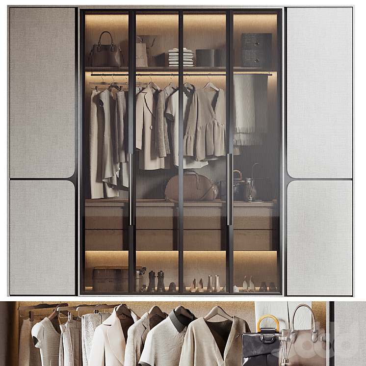 Contemporary Wardrobe Closet 06 - Шкафы - 3D модель
