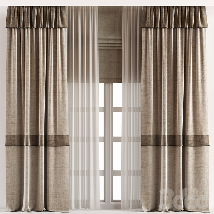 Curtain For interior 127 - Шторы - 3D модель