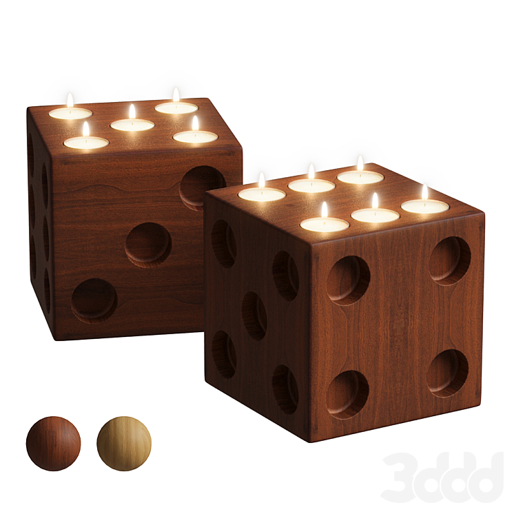 Подсвечник Dice Candle Holder - Другие предметы интерьера - 3D модель