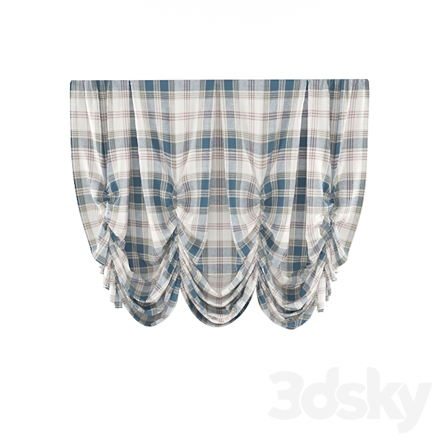 Austrian blinds - Curtain - 3D Models