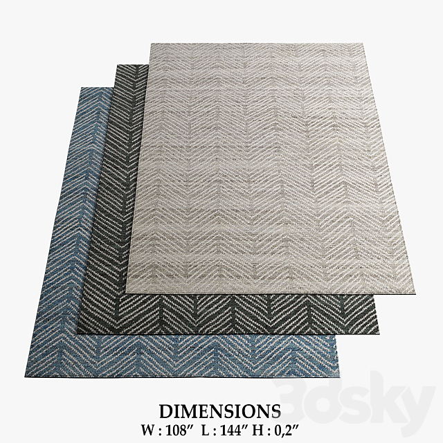 Restoration Hardware Rugs_86 Carpets 3D Models