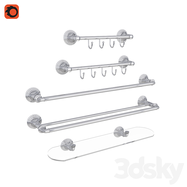 OM Fixsen Best Bathroom Accessories Bathroom accessories 3D Models