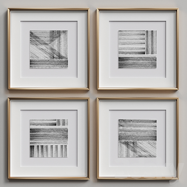 Nice Picture Frames Set 103 Frame 3D Models