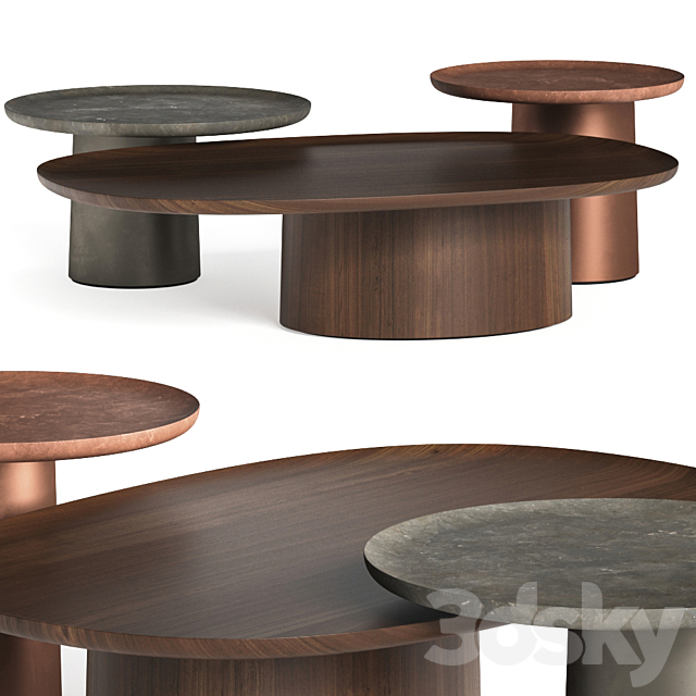 Molteni & C. Louisa Coffee & Side Tables - Table - 3D Models
