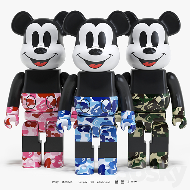 bearbrick bape abc camo