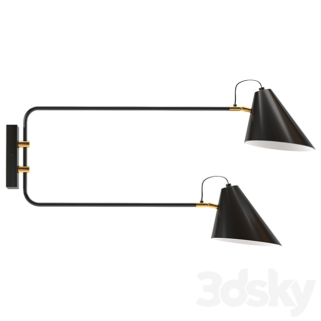 Wall lamp CLUB DOUBLE WALL by House Doctor Wall light 3D Models
