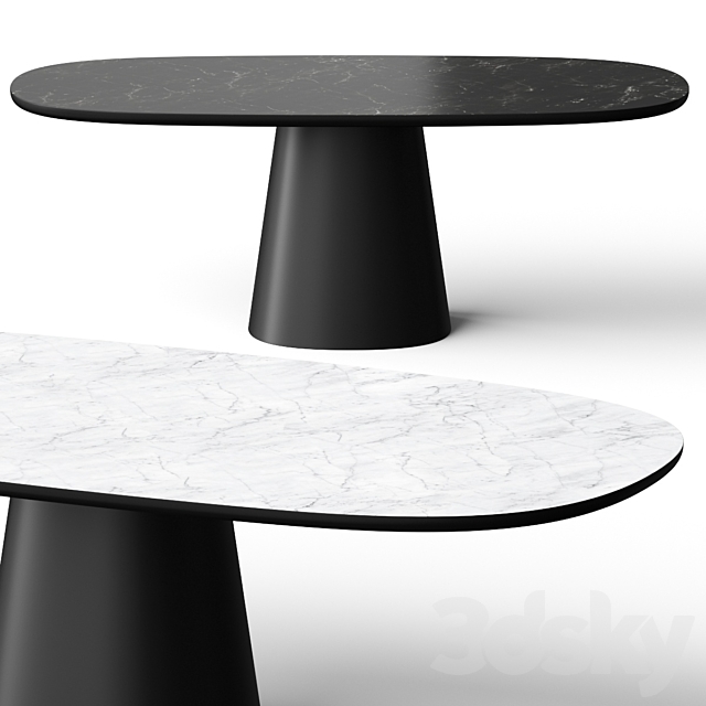 B&B Italia Allure O Dining Table Table 3D Models