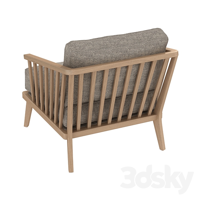 Four Hands Ariel Chair Thames Coal Arm chair 3D Models