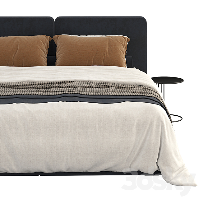 Minotti tatlin bed - Bed - 3D Models