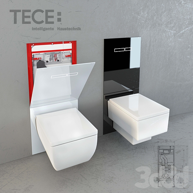 TECE - Унитаз и Биде - 3D Модель