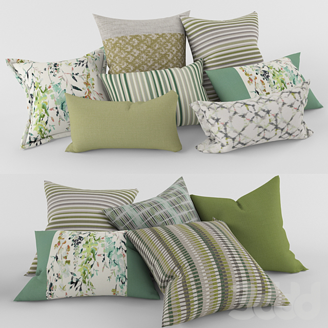 A set of pillows from Villa Nova Подушки 3D Модель