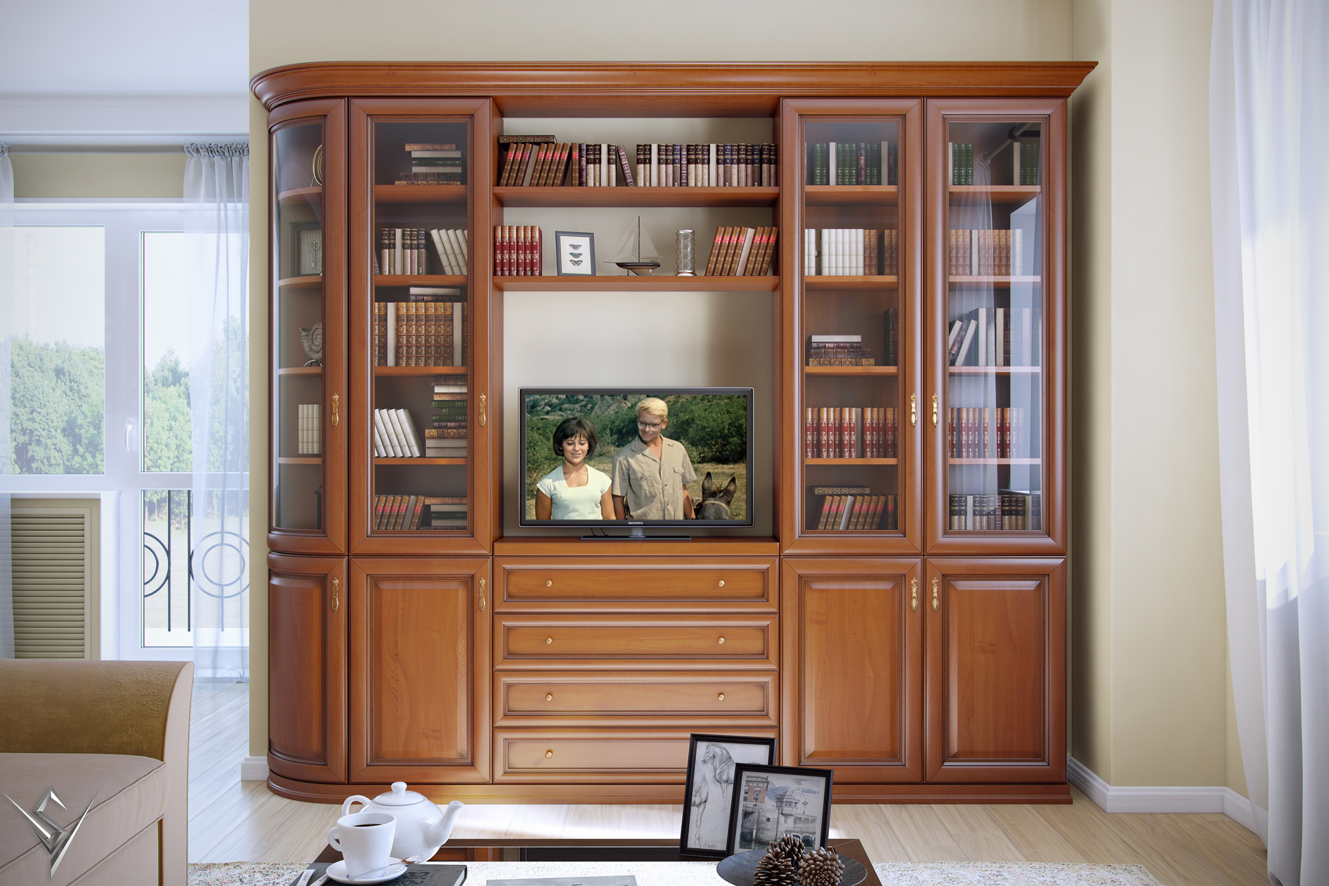 Мебель Бруно у книжный шкаф
