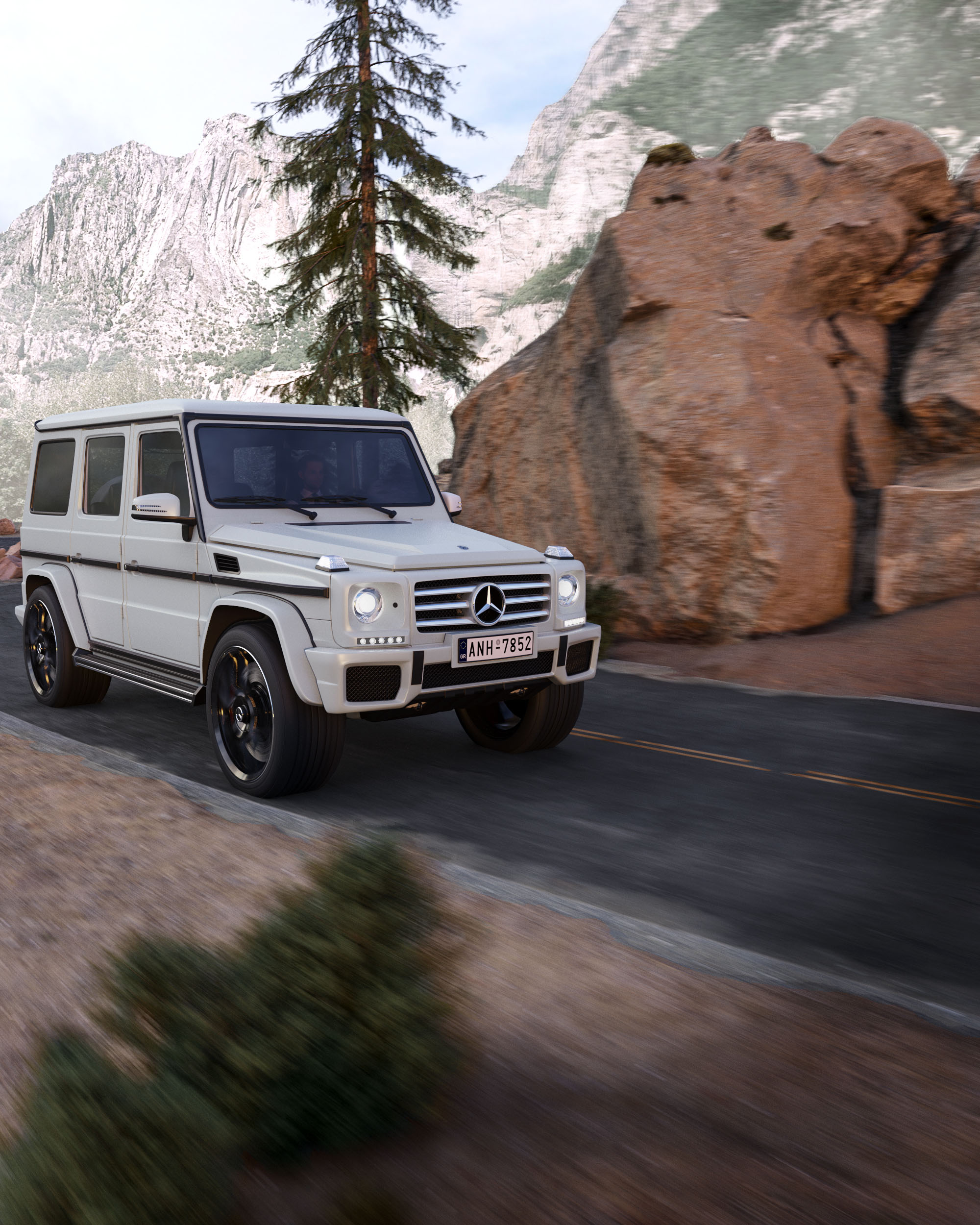 mercedes-benz g-class (сделано по референсу) - Работа из галереи 3D Моделей