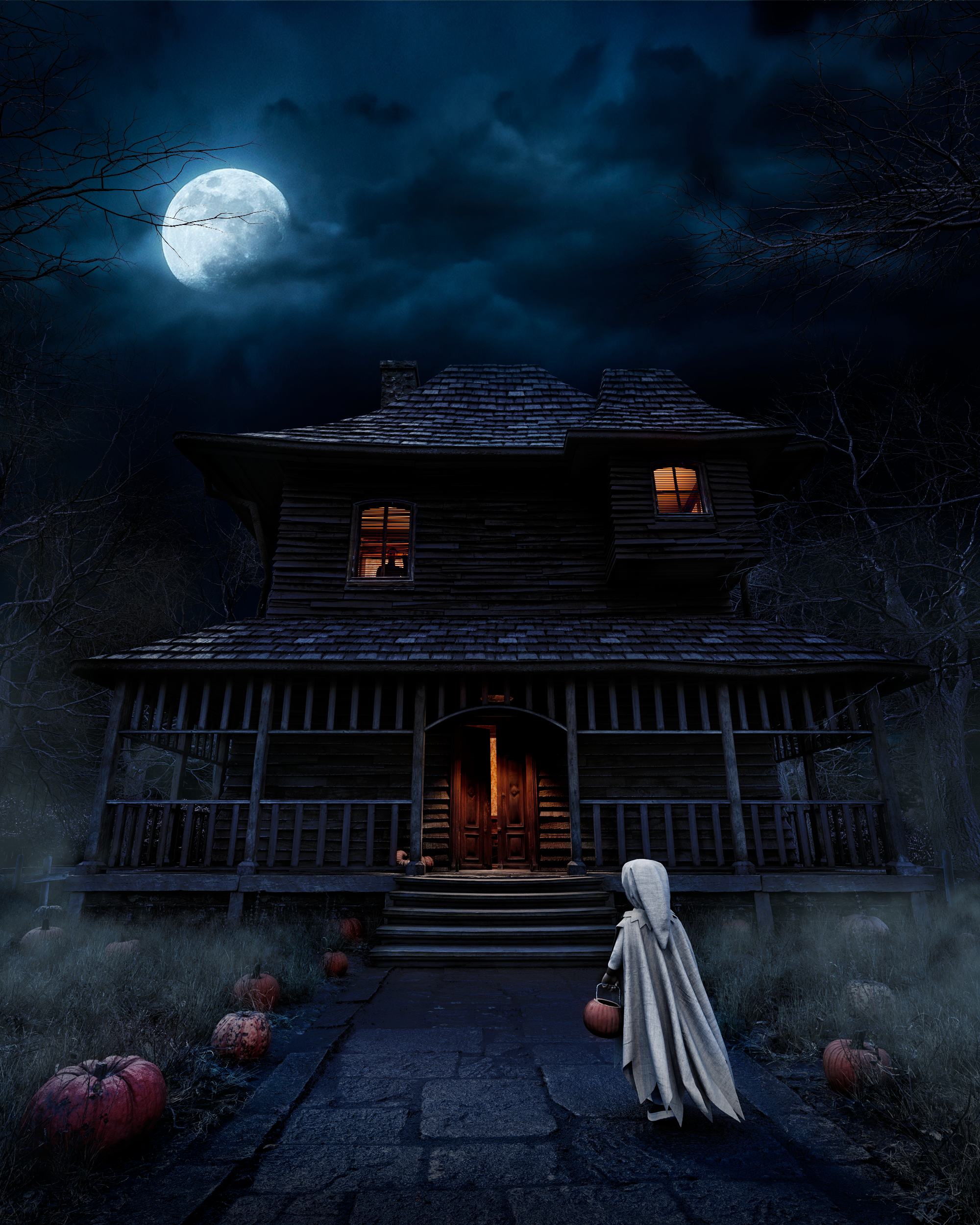 HAPPY HALLOWEEN FROM MONSTER HOUSE - Работа из галереи 3D Моделей