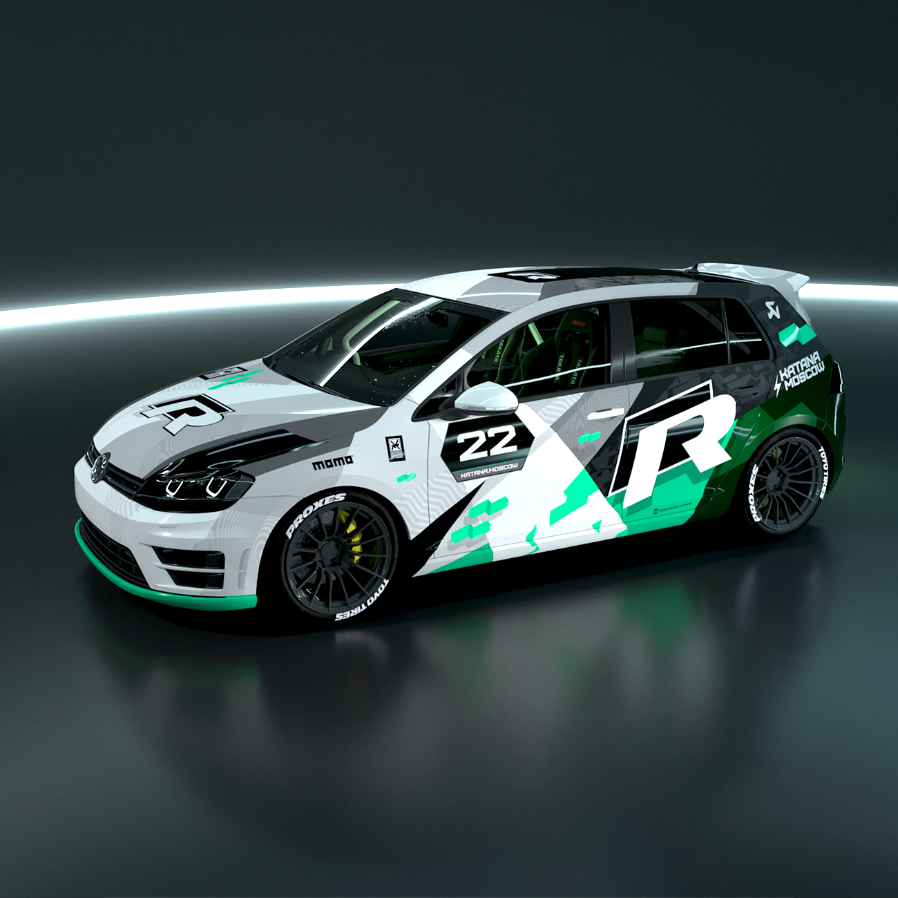 Volkswagen GOLF R 7 - Livery Design - Работа из галереи 3D Моделей