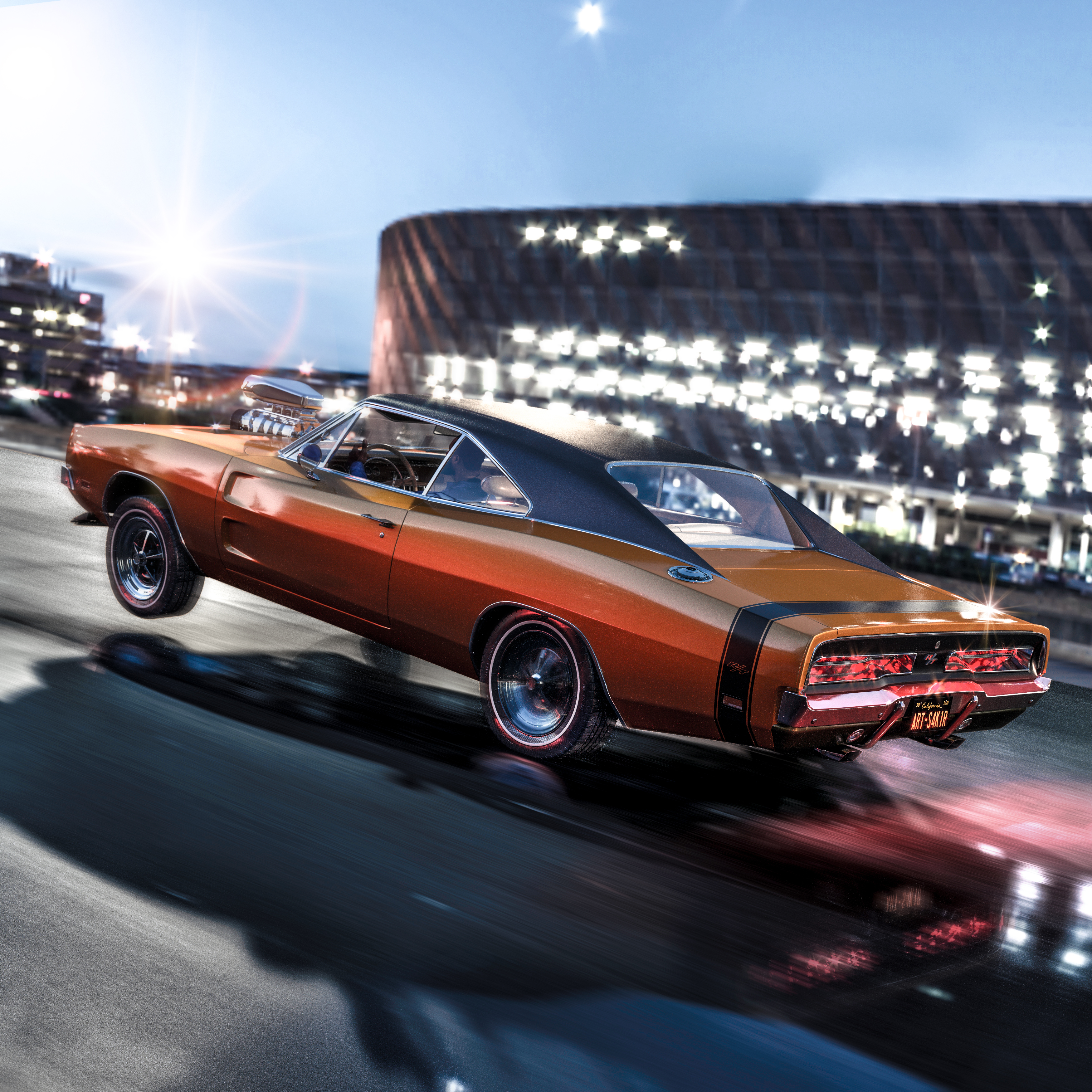 Dodge Charger 1969 - Работа из галереи 3D Моделей