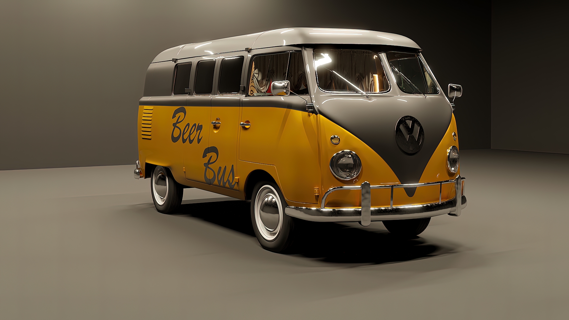 VolksWagen Transporter T1 (Foodtrack) - Работа из галереи 3D Моделей