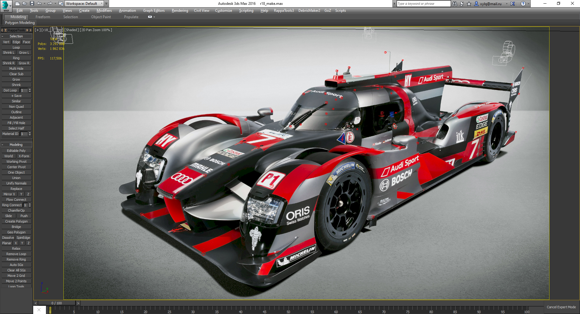 Making of Audi R18 - Блог 3ddd.ru